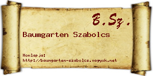 Baumgarten Szabolcs névjegykártya